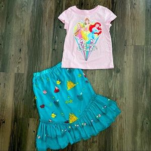 Disney Princesses Pink t-shirt with Rapunzel, Ariel, Belle